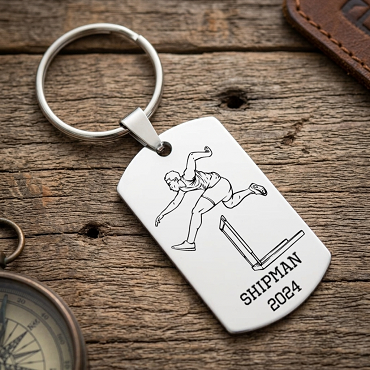 Personalized Hurdler Hurdles Track Custom Key Chain End of Season Senior Night Banquet Gift